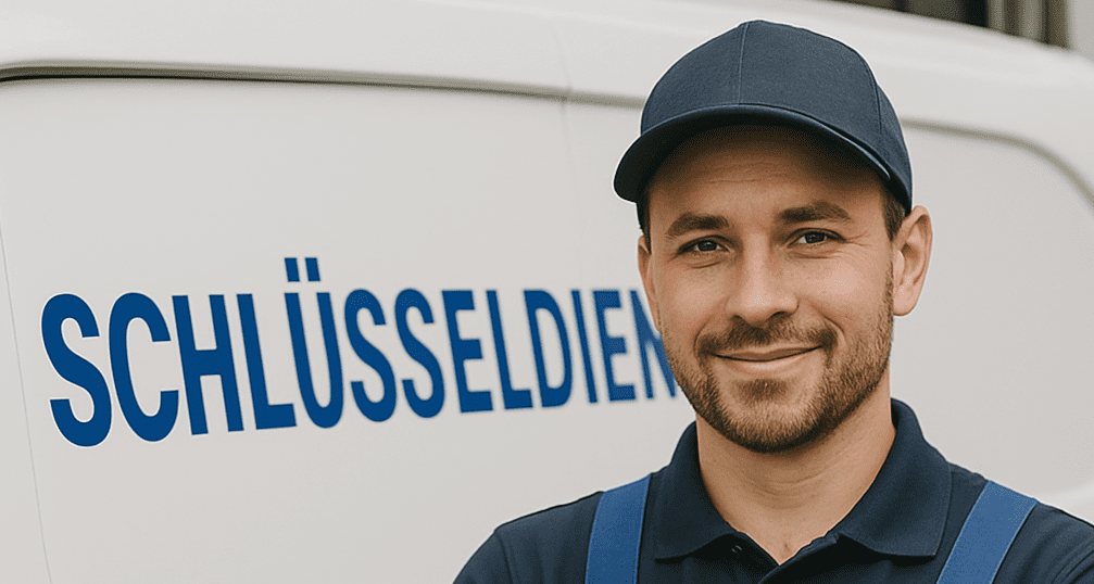 Ein Mitarbeiter des Schlüsseldienstes Gerresheim unterstützt Kunden zuverlässig bei Türproblemen und dringenden Notfällen vor Ort.